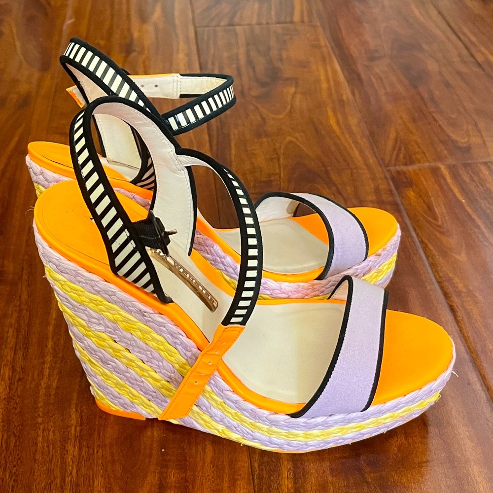 Sophia Webster Wedge Heel Sandals sz 38.5 US 7.5-8